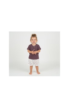 Mother Love %100 Pamuk Müslin Bebek Ve Çocuk Şortlu Takım - 1-4 Yaş Baharlık, Yazlık Takım Mor