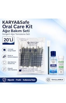 Karya&safe Oral Care Kit Ağız Bakım Seti Süngerli Ağız Temizleme Seti 20'li 5 Paket Karya&safe Oral Care Kit Ağız Bakım Seti Süngerli Ağız Temizleme Seti 20'li 5 Paket