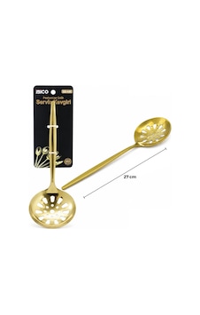 Metal Servis Kevgiri - 27 Cm - Gold Renk Belirtilmemiş Metal Servis Kevgiri - 27 Cm - Gold Renk Belirtilmemiş