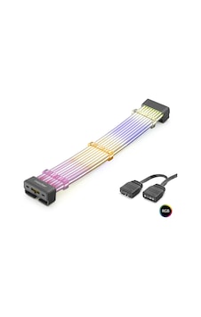 NODAR ND2813B 2x8 Pin ARGB PCIe GPU Güç Uzatma Kablosu Bükülebilir 2 mm 108 LED Siyah NODAR ND2813B 2x8 Pin ARGB PCIe GPU Güç Uzatma Kablosu Bükülebilir 2 mm 108 LED Siyah