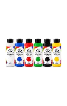Superart Akrilik Boya Seti 6 Renk 6 500 Ml Çok Renkli Superart Akrilik Boya Seti 6 Renk 6 500 Ml Çok Renkli