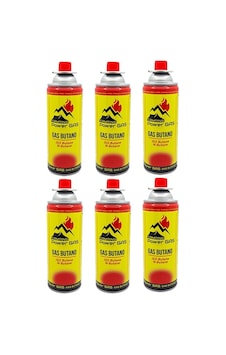 Bütan Propan Kamp Gaz Kartuşu 227gr 400ml 6adet Campk227-6 Sarı Bütan Propan Kamp Gaz Kartuşu 227gr 400ml 6adet Campk227-6 Sarı