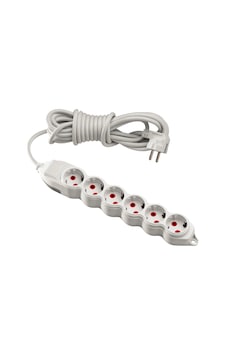 Mono Orion 6'lı Topraklı Grup Priz 5 Metre (3*1) Beyaz Mono Orion 6'lı Topraklı Grup Priz 5 Metre (3*1) Beyaz