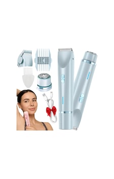 Silky Splash Razor, Silkysplash Razor, Vamaro Intimate Razor, Kadın Koltuk Altı, Bacaklar Ve Bikini Bölgesi İçin 2'si 1 Arada Çift Kafalı Elektrikli Tıraş Makinesi Tıraş Makinesi Açık Mavi