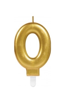 0 Rakam Mum Gold Renk Acı Kahverengi