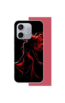 Honor 600 Lite Uyumlu Kırmızı Elbiseli Kadın Uv Baskılı Silikon Kılıf Renkli Honor 600 Lite Uyumlu Kırmızı Elbiseli Kadın Uv Baskılı Silikon Kılıf Renkli
