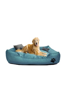 Mavi Vitrin Yıkanabilir Kumaş Pati İşlemeli Büyük Irk Köpek Yatağı L 100 x 80 CM Mavi Vitrin Yıkanabilir Kumaş Pati İşlemeli Büyük Irk Köpek Yatağı L 100 x 80 CM