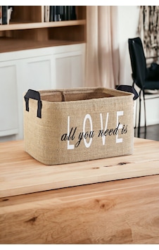 Love Baskılı Jüt Dolap Içi Çocuk Odası Oyuncak Düzenleyici Katlanır Saklama Sepeti Organizer30x22x18 Bej Love Baskılı Jüt Dolap Içi Çocuk Odası Oyuncak Düzenleyici Katlanır Saklama Sepeti Organizer30x22x18 Bej