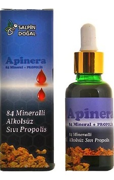 Salpin Apinera 84 Mineralli Alkolsüz Sıvı Propolis Damla 30 ML Salpin Apinera 84 Mineralli Alkolsüz Sıvı Propolis Damla 30 ML