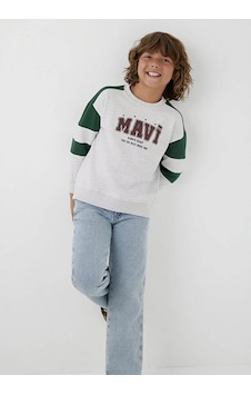 Mavi Oversize Gri Erkek Çocuk Sweatshirt 6s10186-88467