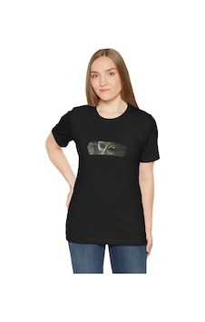 Cojans Unisex Bisiklet Yaka Baskılı T-shirt - Siyah Karışık Cojans Unisex Bisiklet Yaka Baskılı T-shirt - Siyah Karışık