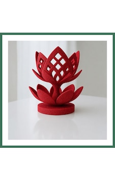 En-cag 3d Baskı Lotus Çiçeği Mumluk - Dekoratif Tealight Mumluk-kırmızı Bss En-cag 3d Baskı Lotus Çiçeği Mumluk - Dekoratif Tealight Mumluk-kırmızı Bss