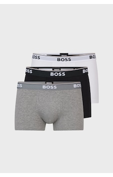 Boss 50475274 999 Erkek Boxer Siyah-Gri-Beyaz Gri - Siyah