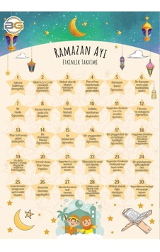 Ramazan Etkinlik Takvimi Hoşgeldin Ramazan