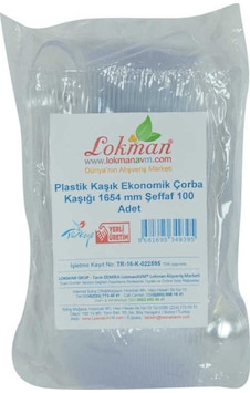 Plastik Kaşık Ekonomik Çorba Kaşığı 1654 Mm Şeffaf 100 Adet 1 Paket Plastik Kaşık Ekonomik Çorba Kaşığı 1654 Mm Şeffaf 100 Adet 1 Paket
