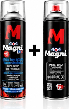 404 Magni + Li-x Yangın Söndürücü Set Lityum Batarya Ve Genel Yangınlara Karşı Çift Koruma 404 Magni + Li-x Yangın Söndürücü Set Lityum Batarya Ve Genel Yangınlara Karşı Çift Koruma