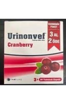 Urinonvef Cranberry 3x30 Kapsül Urinonvef Cranberry 3x30 Kapsül