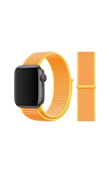 Uyumlu Watch 3 Series 38mm Kordon Spor Loop Silikon Hasır Örgü Cannary Yellow Kordon Kayış Uyumlu Watch 3 Series 38mm Kordon Spor Loop Silikon Hasır Örgü Cannary Yellow Kordon Kayış
