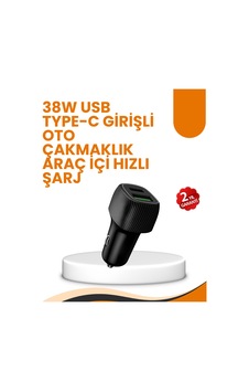 Araç Çakmak Girişli 38w Hızlı Aleti İki Cihaz Destekli