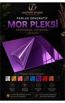 Lucitart Kendinden Yapışkanlı Parlak Dekoratif Pleksi Kare Duvar Paneli 9 Renk Seçeneği Modern Duvar Dekoru Mor Lucitart Kendinden Yapışkanlı Parlak Dekoratif Pleksi Kare Duvar Paneli 9 Renk Seçeneği Modern Duvar Dekoru Mor