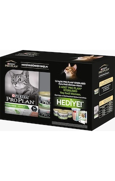 Pro Plan Sterilised Somonlu Kısırlaştırılmış Kedi Maması 1.5 Kg 3x85gr Konserve Hediyeli Pro Plan Sterilised Somonlu Kısırlaştırılmış Kedi Maması 1.5 Kg 3x85gr Konserve Hediyeli