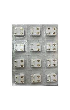Gold Kalp-yıldız-top Kulak Delme Küpesi 12 Çift Gold Gold Kalp-yıldız-top Kulak Delme Küpesi 12 Çift Gold