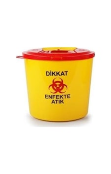 Omnisoft Tıbbi Atık Plastik Çöp Kovası 1.3 Lt Sarı