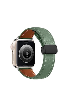 Akıllı Saat Aksesuarları Apple Watch 42mm Kr414 Daks Deri Kordon Saat Değildir - Koyu Yeşil