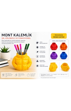 3d Baskı Mont Kalemlik Turuncu 3d Baskı Mont Kalemlik Turuncu