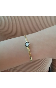 Çağla Yassı Bileklik Tek Taşlı Gold (528167795) Çağla Yassı Bileklik Tek Taşlı Gold (528167795)