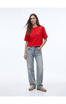 LTB Baby Tee Basic Bisiklet Yaka Kırmızı T-shırt LTB Baby Tee Basic Bisiklet Yaka Kırmızı T-shırt
