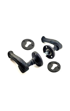Cntma Antika Tarz Dekoratif Pirinç Rozetli Banyo Kapı Kolu - 49 Mm, Oksit Cntma Antika Tarz Dekoratif Pirinç Rozetli Banyo Kapı Kolu - 49 Mm, Oksit