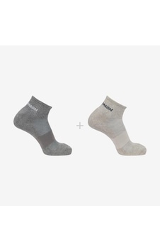 Salomon Evasion Ankle 2-pack Çorap-27421 Açık Gri - Gri Salomon Evasion Ankle 2-pack Çorap-27421 Açık Gri - Gri