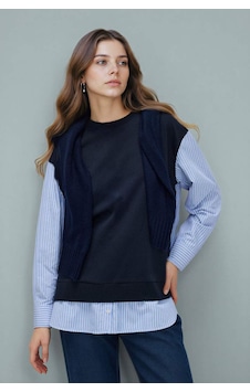 Defacto Regular Fıt Bisiklet Yaka Sweatshirt Kumaşı Sweatshirt Tunik G9278ax26spnv243 Lacivert-nv243 Defacto Regular Fıt Bisiklet Yaka Sweatshirt Kumaşı Sweatshirt Tunik G9278ax26spnv243 Lacivert-nv243