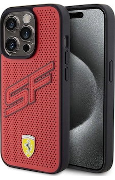 Apple iPhone Uyumlu 15 Pro Kılıf Ferrari Lisanslı Pu Delikli Arka Yüzey Metal Logolu Dikişli Büyük Apple iPhone Uyumlu 15 Pro Kılıf Ferrari Lisanslı Pu Delikli Arka Yüzey Metal Logolu Dikişli Büyük