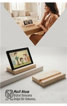Mey İthalat Masif Ahşap Tablet Standı Ve Telefon Tutucu Estetik Ergonomi 722866 Mey İthalat Masif Ahşap Tablet Standı Ve Telefon Tutucu Estetik Ergonomi 722866