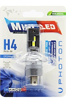 Photon Mini H4 Compact Led 12-24v Tekli Blister