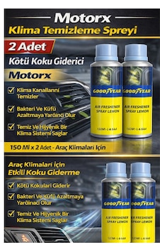 2 Adet Klima Temizleme Spreyi Kötü Koku  150 Ml Motorx