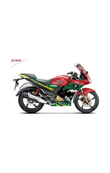 Hero Karizma Rossi Shark Koyu Yeşil Motosiklet Sticker