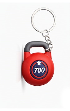 Ayahun Kırmızı Kettlebell Anahtarlık Gümüş Ayahun Kırmızı Kettlebell Anahtarlık Gümüş