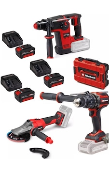 Einhell TP-HD 18/26 Bl + TP-CD 18/120 Li-i Bl Matkap + TP-AG 18/125 F Li Bl Taşlama 3x4.0AH Akülü Kömürsüz Set Einhell TP-HD 18/26 Bl + TP-CD 18/120 Li-i Bl Matkap + TP-AG 18/125 F Li Bl Taşlama 3x4.0AH Akülü Kömürsüz Set