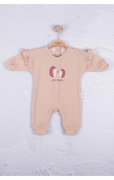 Babydonat Kirpi Nakışlı % 100 Pamuk Kız Bebek Tulumummmmmmm Somon Babydonat Kirpi Nakışlı % 100 Pamuk Kız Bebek Tulumummmmmmm Somon