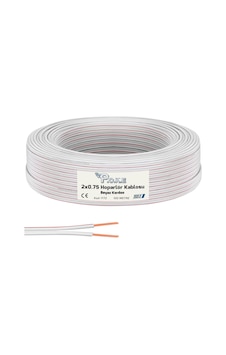 Poke Elektrik Ve Hoparlör Kablosu Kordon 2x0.75 100mt - Beyaz