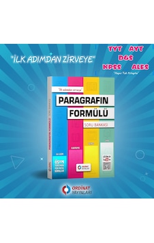 ORDİNAT YAYINLARI PARAGRAFIN FORMÜLÜ SORU BANKASI