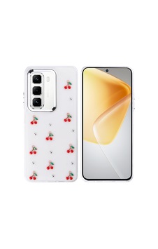 Zore İnfinix Hot 50 Pro 4g Kılıf Airbag Tasarımlı Simli Şeffaf Omsy Kutup Kapak - Kiraz Zore İnfinix Hot 50 Pro 4g Kılıf Airbag Tasarımlı Simli Şeffaf Omsy Kutup Kapak - Kiraz