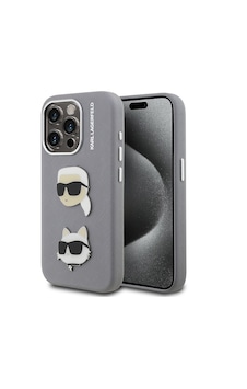Apple Uyumlu iPhone 15 Pro Max Kılıf Karl Lagerfeld Lisanslı K&c Heads Pin Kapak Gri Apple Uyumlu iPhone 15 Pro Max Kılıf Karl Lagerfeld Lisanslı K&c Heads Pin Kapak Gri