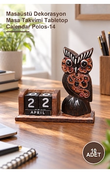 10 Adet Ahşap Baykuş Takvim Masaüstü Dekorasyon Masa Takvimi Tabletop Calendar Polos-14 10 Adet Ahşap Baykuş Takvim Masaüstü Dekorasyon Masa Takvimi Tabletop Calendar Polos-14
