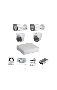 Hikvision Colorvu Gece-karanlıkta Renkli 4 Ahd Kameralı Güvenlik Kamera Kuruluma Hazır Set Hikvision Colorvu Gece-karanlıkta Renkli 4 Ahd Kameralı Güvenlik Kamera Kuruluma Hazır Set