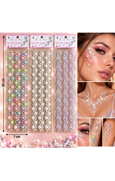 Şerit Renkler Yapışkanlı Yüz Taşı Face Gems Taşlı Yüz Ve Vücut Süsü Şerit Renkler Yapışkanlı Yüz Taşı Face Gems Taşlı Yüz Ve Vücut Süsü