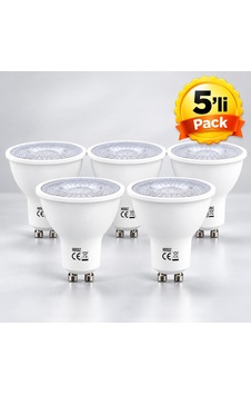 Horoz Convex-8 8w Gu10 2700k Led Ampul 5''li Pack Çok Renkli Horoz Convex-8 8w Gu10 2700k Led Ampul 5''li Pack Çok Renkli
